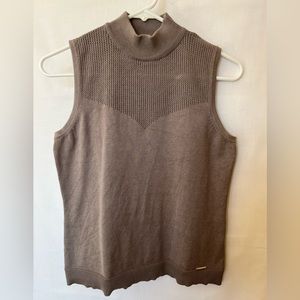 Elie Tahari  Taupe Mock turtle neck shell, Small (Sold at Saks Fifth Ave)